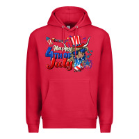 Cardinal Happy 4th of July cow Premium Hoodie - CowGirlArtShop