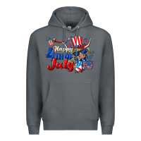 Rock Happy 4th of July cow Premium Hoodie - CowGirlArtShop