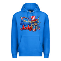 True Royal Happy 4th of July cow Premium Hoodie - CowGirlArtShop