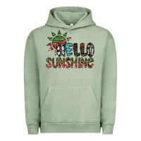 Pigment Oil Green hello sunshine Urban Hoodie - SublimationCraftShop
