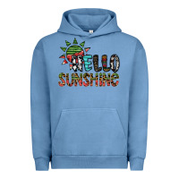 Pigment Pebble Blue hello sunshine Urban Hoodie - SublimationCraftShop