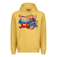 Antique Gold Happy 4th of July cow Premium Hoodie - CowGirlArtShop