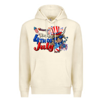 Sandshell Happy 4th of July cow Premium Hoodie - CowGirlArtShop