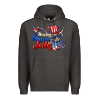 Smoke Happy 4th of July cow Premium Hoodie - CowGirlArtShop