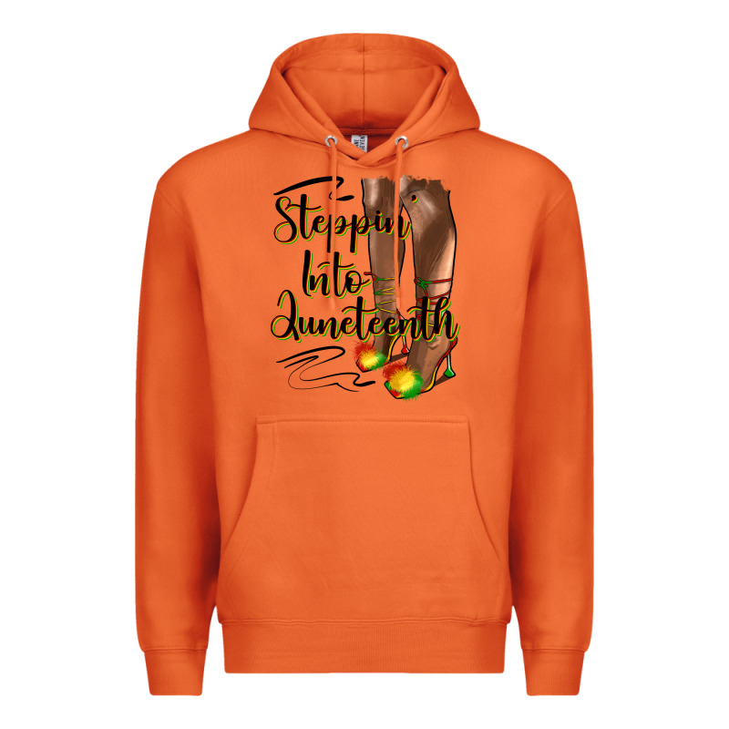 Steppin' Into Juneteenth Heels Premium Hoodie by HRA Design Shop | Teevron