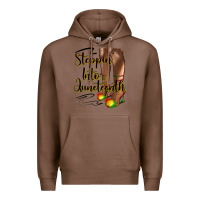 Chestnut steppin' into juneteenth heels Premium Hoodie - HRA Design Shop