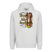 Dove Grey steppin' into juneteenth heels Premium Hoodie - HRA Design Shop