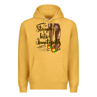 Mustard steppin' into juneteenth heels Premium Hoodie - HRA Design Shop