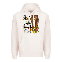 Pale Pink steppin' into juneteenth heels Premium Hoodie - HRA Design Shop