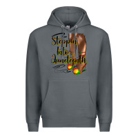 Rock steppin' into juneteenth heels Premium Hoodie - HRA Design Shop