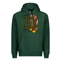 Sports Green steppin' into juneteenth heels Premium Hoodie - HRA Design Shop