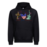 Black Faith love Freedom 4th of july Urban Hoodie - CowGirlArtShop