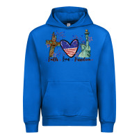 Cobalt Faith love Freedom 4th of july Urban Hoodie - CowGirlArtShop
