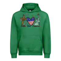 Emerald Faith love Freedom 4th of july Urban Hoodie - CowGirlArtShop