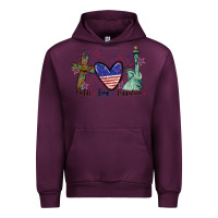Mauve Wine Faith love Freedom 4th of july Urban Hoodie - CowGirlArtShop