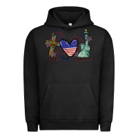 Pigment Black Faith love Freedom 4th of july Urban Hoodie - CowGirlArtShop