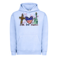 Pigment Grape Ice Faith love Freedom 4th of july Urban Hoodie - CowGirlArtShop