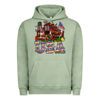 Pigment Oil Green Barn in the USA Urban Hoodie - Neo Western