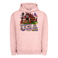 Pigment Salmon Barn in the USA Urban Hoodie - Neo Western