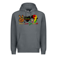 Rock peace love juneteenth raised fist Premium Hoodie - HRA Design Shop
