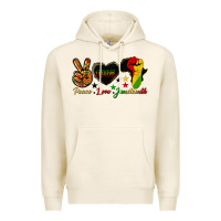 Tofu peace love juneteenth raised fist Premium Hoodie - HRA Design Shop