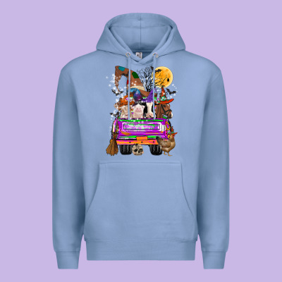 Hallloween Farm Animals Truck Premium Hoodie Designed By Cowhidedigitalart