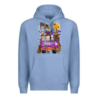 Colony Blue Hallloween Farm animals Truck Premium Hoodie - CowhideDigitalArt