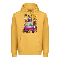 Mustard Hallloween Farm animals Truck Premium Hoodie - CowhideDigitalArt