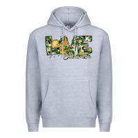Heather Grey love summer lemon Premium Hoodie - SublimationCraftShop