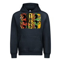 Navy juneteenth brush stroke 2 Urban Hoodie - HRA Design Shop