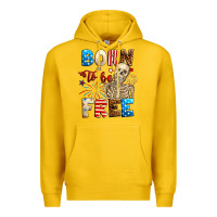 Lemon Born to be free with skeleton 4th of july Premium Hoodie - Neo Western