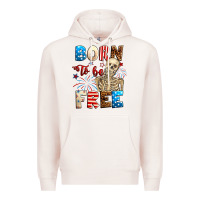 Pale Pink Born to be free with skeleton 4th of july Premium Hoodie - Neo Western