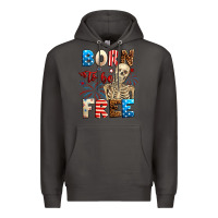 Smoke Born to be free with skeleton 4th of july Premium Hoodie - Neo Western