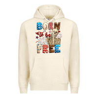 Tofu Born to be free with skeleton 4th of july Premium Hoodie - Neo Western