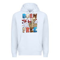 White Born to be free with skeleton 4th of july Premium Hoodie - Neo Western