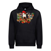 Black christmas joy cow Urban Hoodie - CowhideDigitalArt
