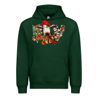 Forest Green christmas joy cow Urban Hoodie - CowhideDigitalArt