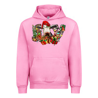 Fuchsia Pink christmas joy cow Urban Hoodie - CowhideDigitalArt
