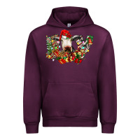 Mauve Wine christmas joy cow Urban Hoodie - CowhideDigitalArt