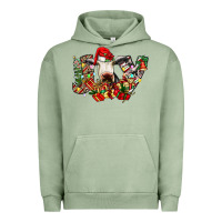 Pigment Oil Green christmas joy cow Urban Hoodie - CowhideDigitalArt