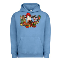 Pigment Pebble Blue christmas joy cow Urban Hoodie - CowhideDigitalArt