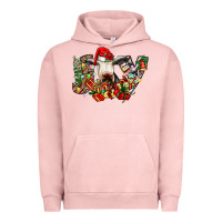 Pigment Salmon christmas joy cow Urban Hoodie - CowhideDigitalArt
