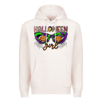 Pale Pink halloween girl Premium Hoodie - CowhideDigitalArt