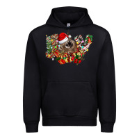 Black christmas joy highland cow Urban Hoodie - CowhideDigitalArt