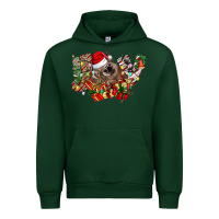 Forest Green christmas joy highland cow Urban Hoodie - CowhideDigitalArt