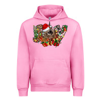 Fuchsia Pink christmas joy highland cow Urban Hoodie - CowhideDigitalArt