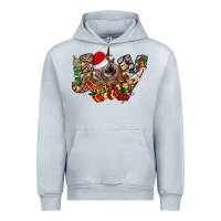 Heather Grey christmas joy highland cow Urban Hoodie - CowhideDigitalArt