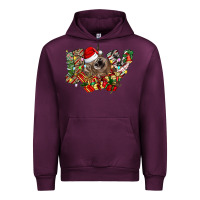 Mauve Wine christmas joy highland cow Urban Hoodie - CowhideDigitalArt