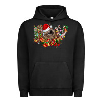 Pigment Black christmas joy highland cow Urban Hoodie - CowhideDigitalArt