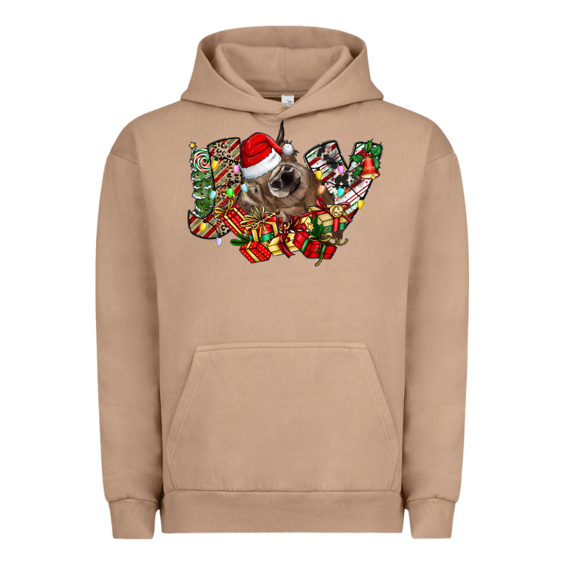 Christmas Joy Highland Cow Urban Hoodie by CowhideDigitalArt | Teevron